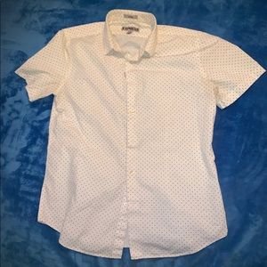 Express short sleeve button up fitted